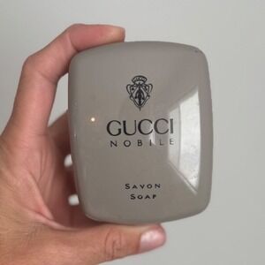 Gucci Nobile Savon Soap Vintage Gray Travel Bar Soap with‎ Case Discontinued